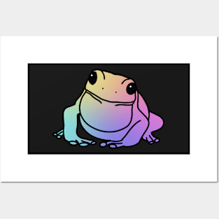 Pastel Holographic Frog Posters and Art